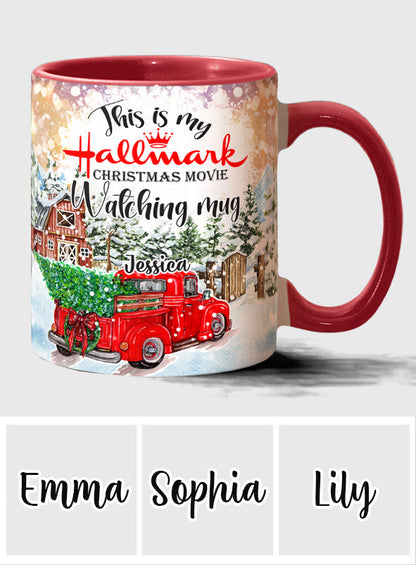 Christmas Movie Watching Mug - Personalized Accent Mug