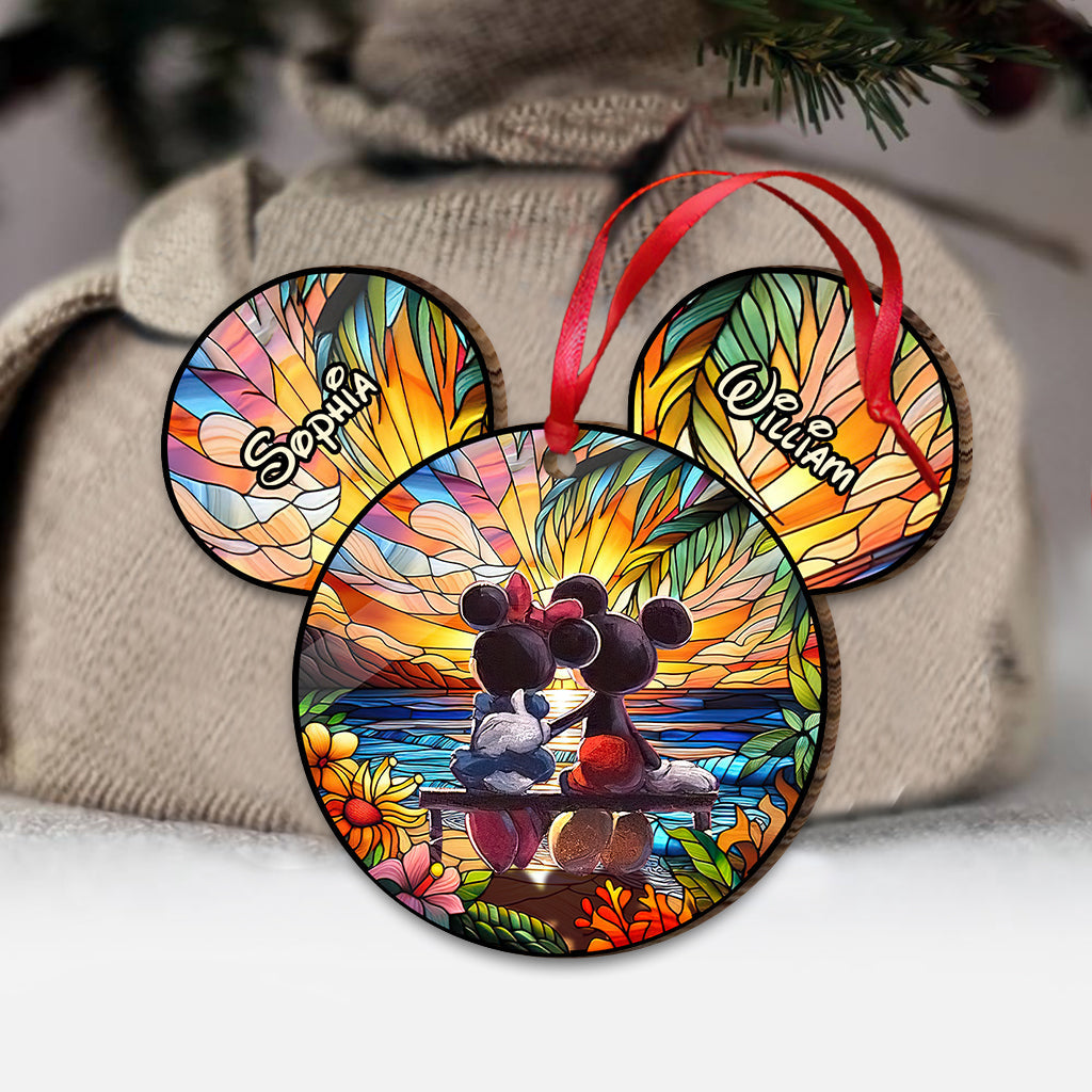 Romantic Mouse Couple - Personalized Mouse Ornament