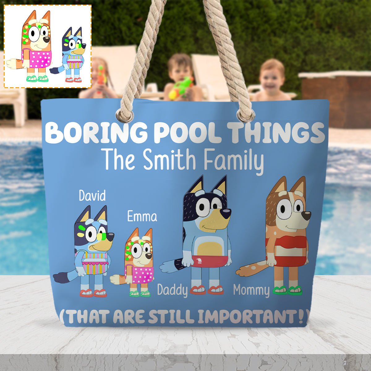 Boring Pool Things - Personalized Beach Bag