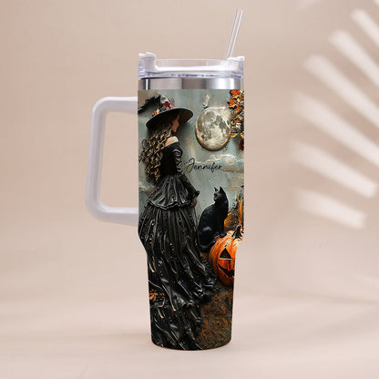 Beautiful Witch - Personalized Witch Tumbler With Handle