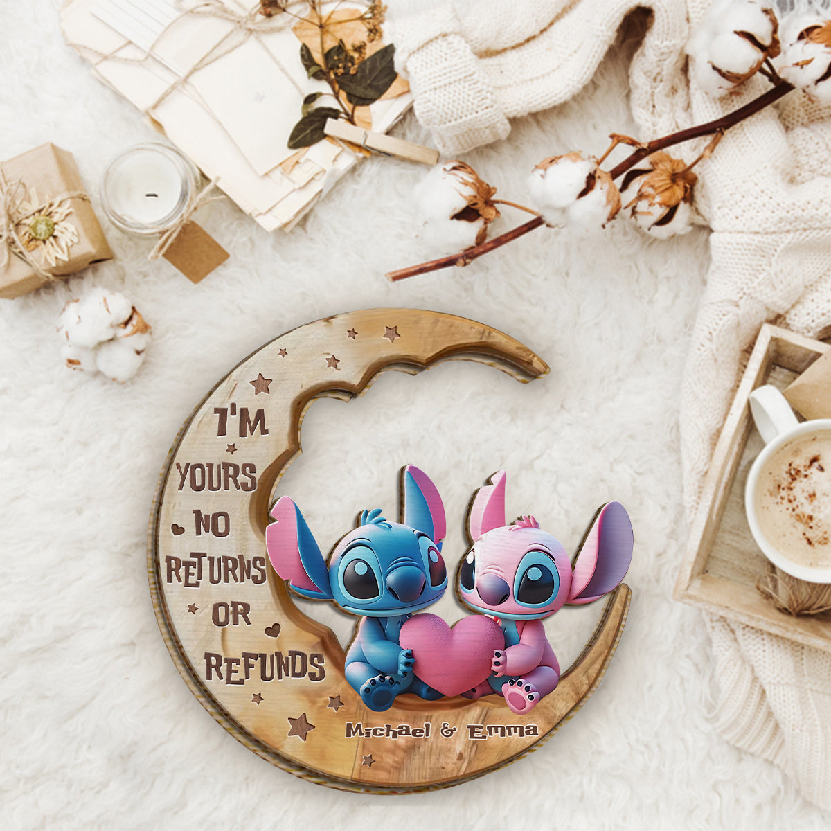 I'm Yours - Personalized Ohana 2 Layered Wood Sign / Wood Plaque