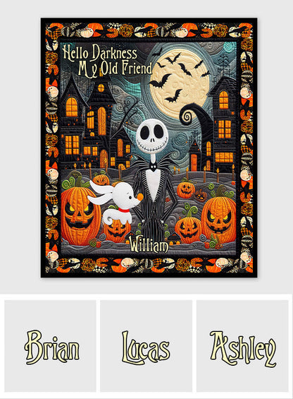 Hello Darkness My Old Friend - Personalized Nightmare Quilt