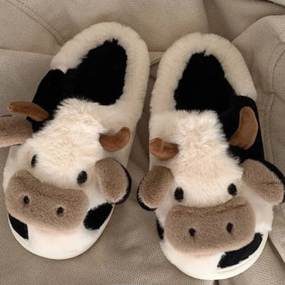 Cute Cow - Personalized Cow Plush Slipper