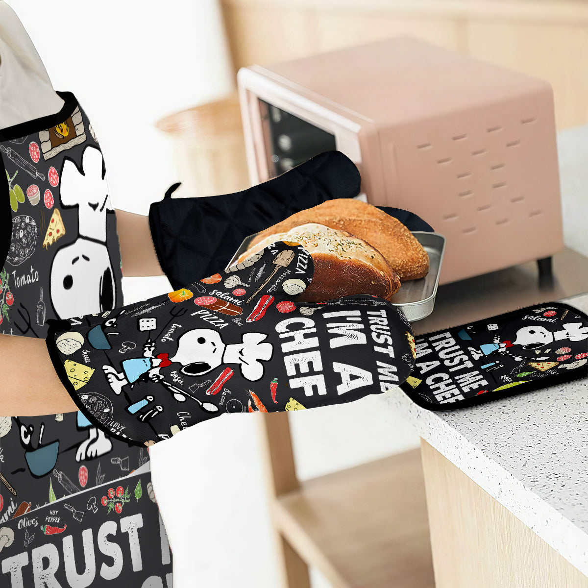 Trust Me Cute Dogs Apron, Oven Mitts & Pot Holder
