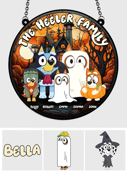 Happy Halloween - Personalized Window Hanging Suncatcher Ornament