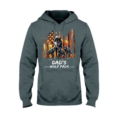 Dad's Wolf Pack - Personalized Father T-shirt And Hoodie