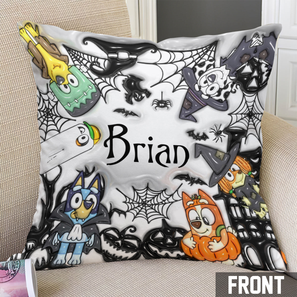 Happy Halloween - Personalized Throw Pillow