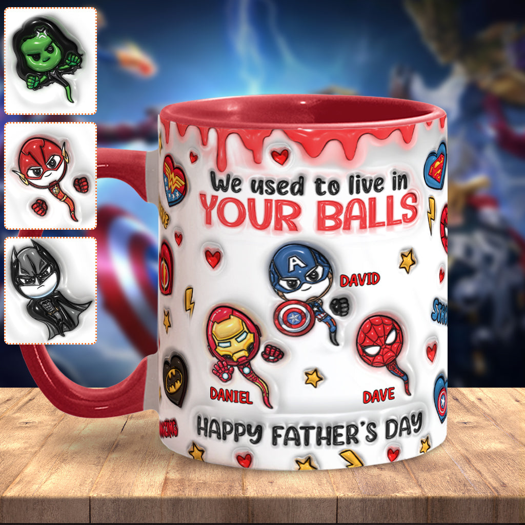 Happy Father's Day - Personalized Marvelous Universe Accent Mug