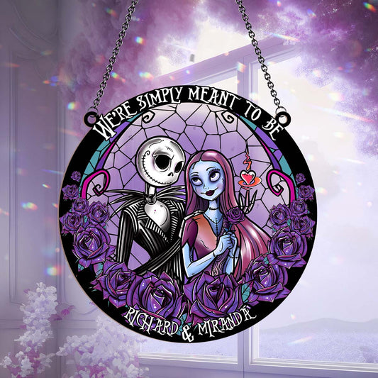 We're Simply Meant To Be - Personalized Nightmare Window Hanging Suncatcher Ornament