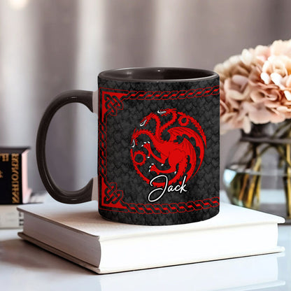 Team Black - Personalized Thrones Game Accent Mug