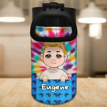 Let's Go Build - Personalized Family Kids Water Bottle