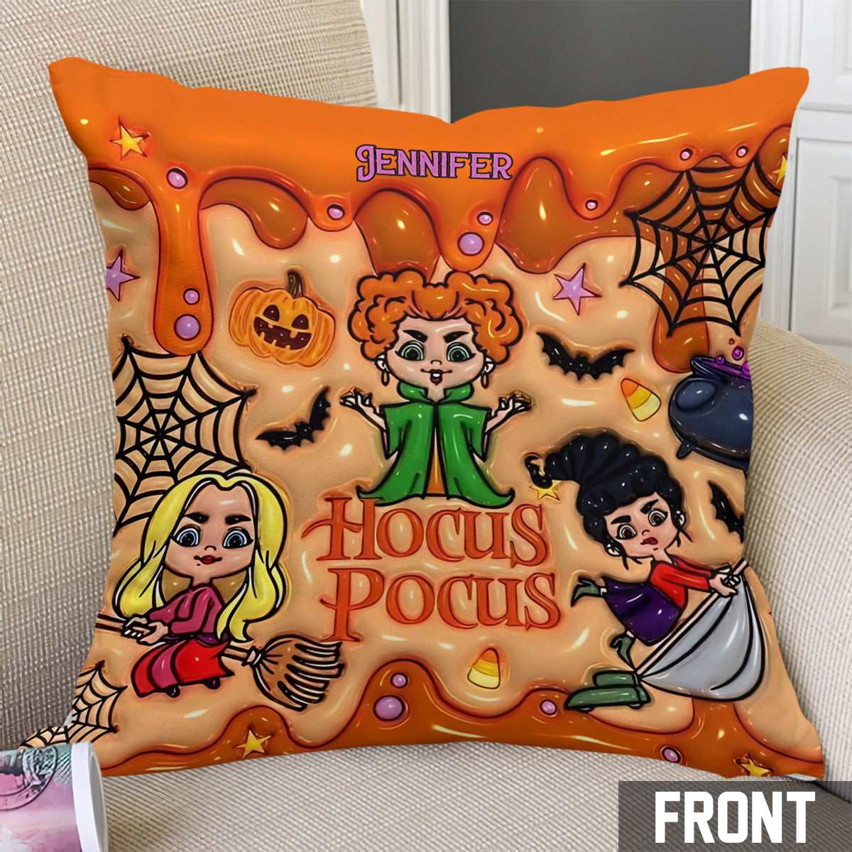 Sisters - Personalized Three Witches Throw Pillow