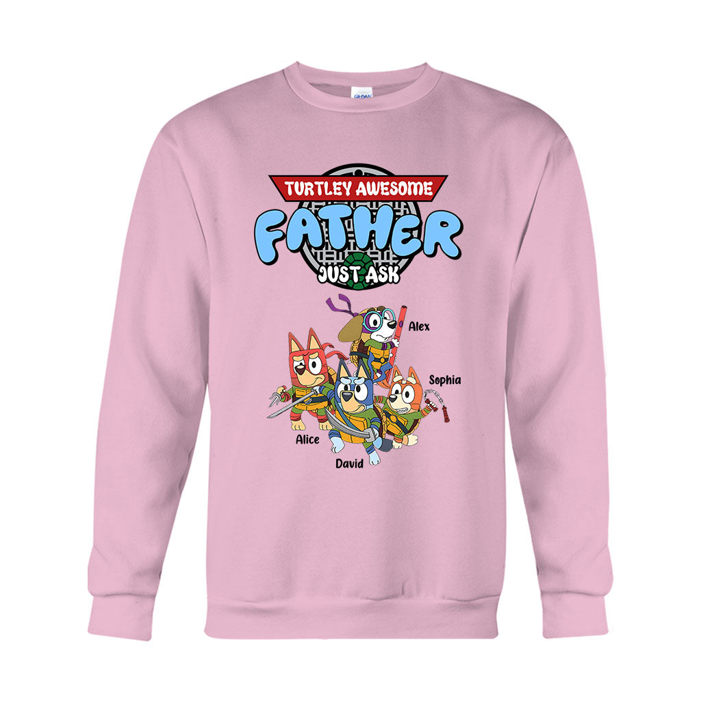 Turtle Awesome Father - Personalized Father T-shirt And Hoodie