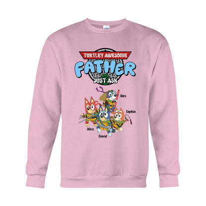 Turtle Awesome Father - Personalized Father T-shirt And Hoodie