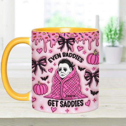 Even Baddies Get Saddies - Personalized Accent Mug