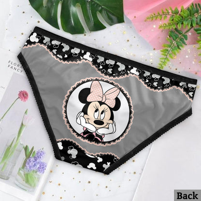 Give Me The D - Personalized Mouse Lace Border Women Briefs