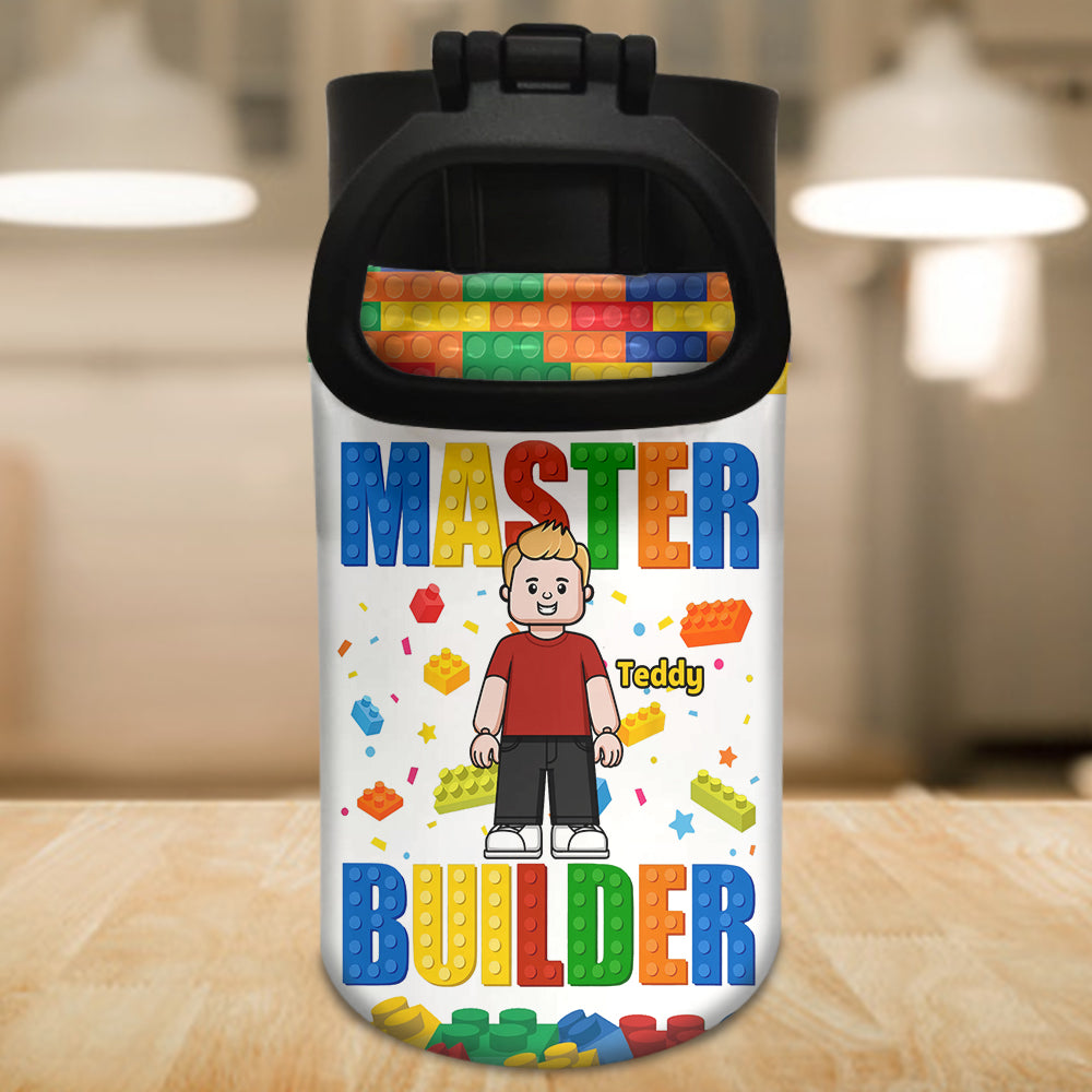 Master Builder - Personalized Kid Kids Water Bottle