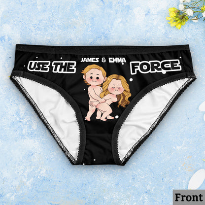 Use The Force Naughty - Personalized The Force Lace Border Women Briefs And Men’s Boxer Briefs