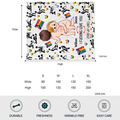 I Love You - Personalized LGBT Support Blanket