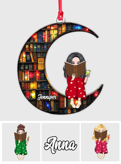 Just A Girl Who Loves Books - Personalized Book Custom Shaped Ornament