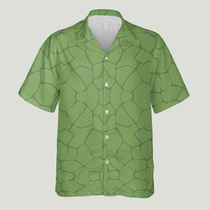 Turtley Awesome Father - Personalized Green Turtles Hawaiian Shirt