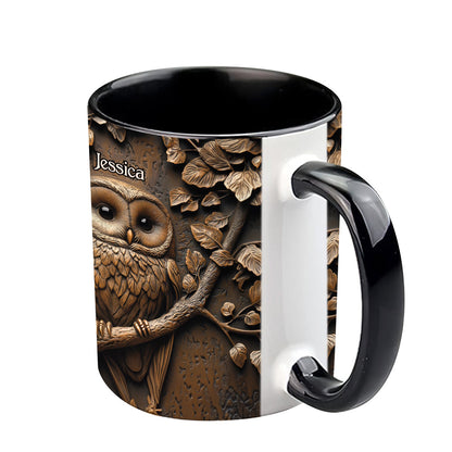Stunning Owl - Personalized Owl Accent Mug
