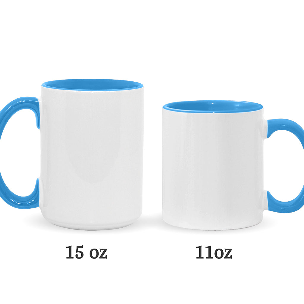 Peace Love Mom's Life Cool Blue Dog - Personalized Mother Accent Mug