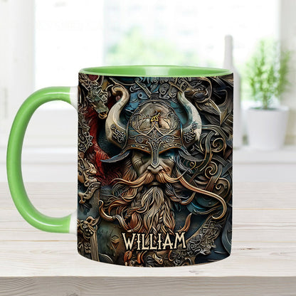 Vintage Viking Hero - Personalized Viking Accent Mug