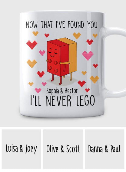 Hug Me And Never Let Go - Personalized Couple Mug