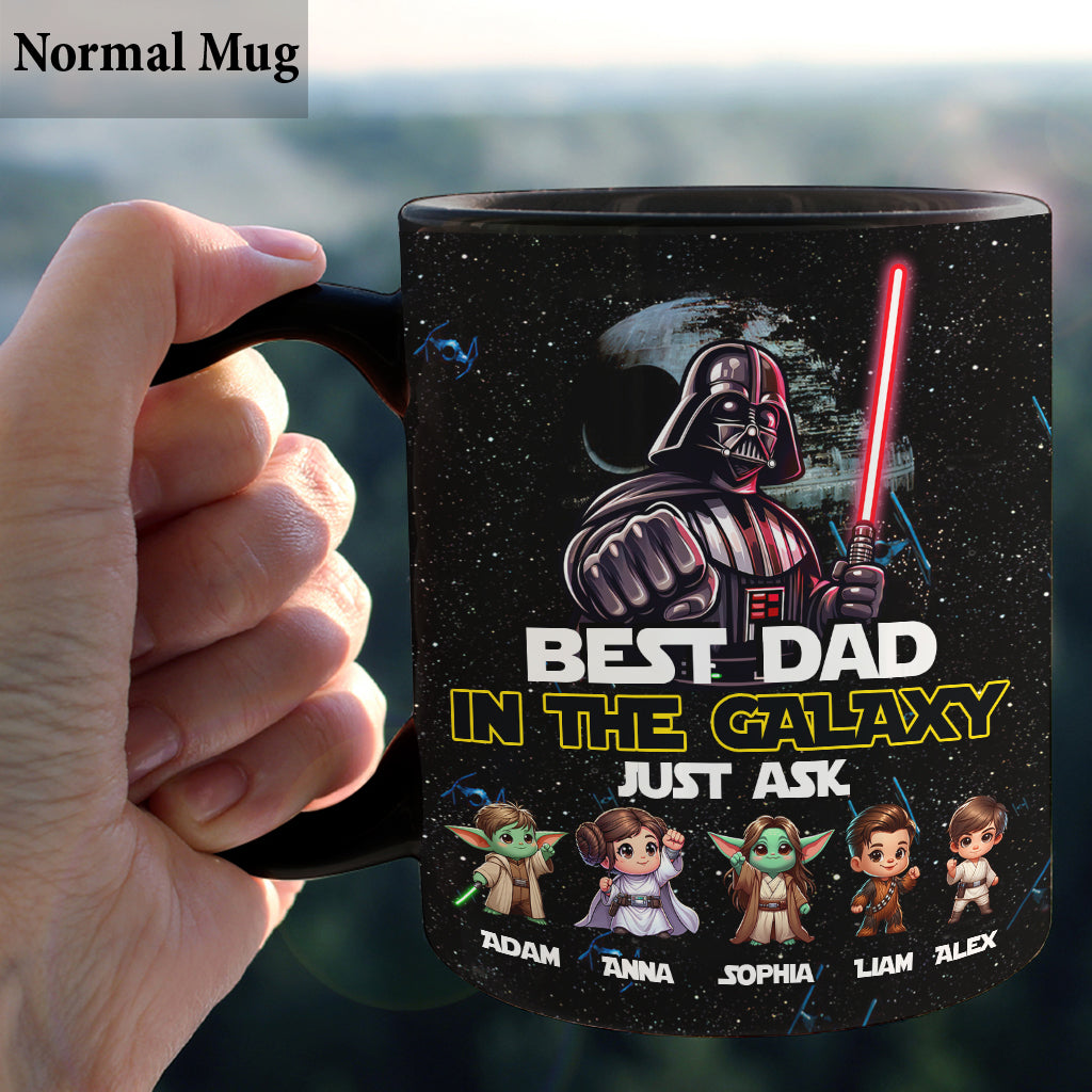 Best Dad In The Galaxy Fist Bump - Personalized The Force Mug