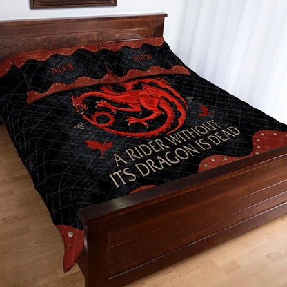 Dragon Rider - Personalized Thrones Game Quilt Set