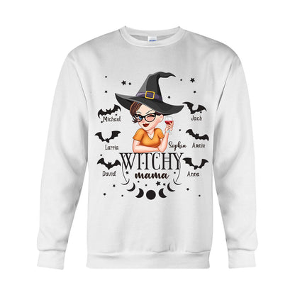 Witchy Mama Grandma - Personalized Witch T-shirt And Hoodie