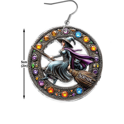 Beautiful Witch - Personalized Witch Transparent Earrings