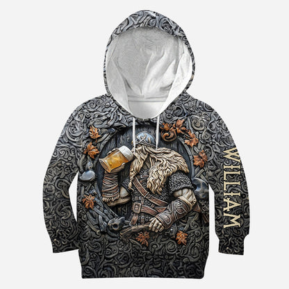 Viking Warrior Drinking Legend - Personalized Viking All Over Shirt