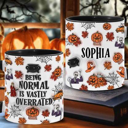 Being Normal Is Vastly Overrated - Personalized Accent Mug
