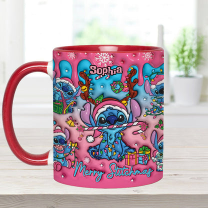 Merry Stitchmas - Personalized Ohana Accent Mug