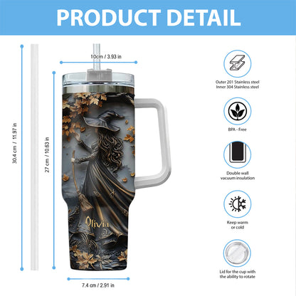 Beautiful Witch - Personalized Witch Tumbler With Handle