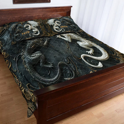 Love Dragons - Personalized Dragon Quilt Set