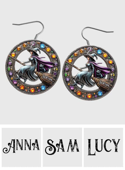 Beautiful Witch - Personalized Witch Transparent Earrings