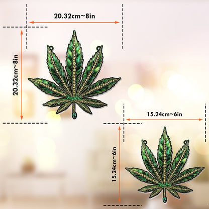 Beautiful Canabis - Personalized Weed Window Hanging Suncatcher Ornament
