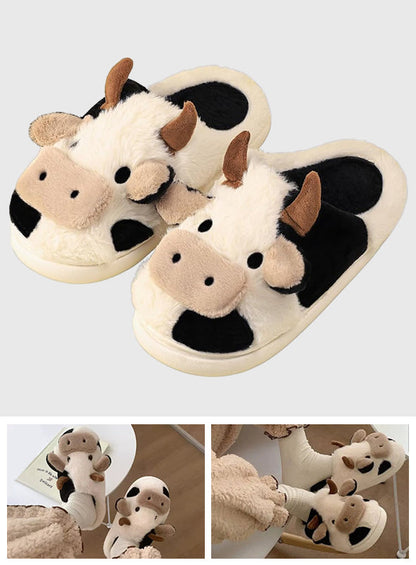 Cute Cow - Personalized Cow Plush Slipper