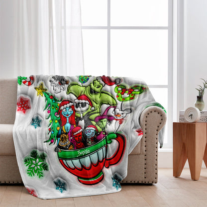 Merry Grinchmas - Personalized Nightmare Blanket