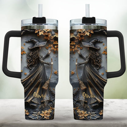 Beautiful Witch - Personalized Witch Tumbler With Handle
