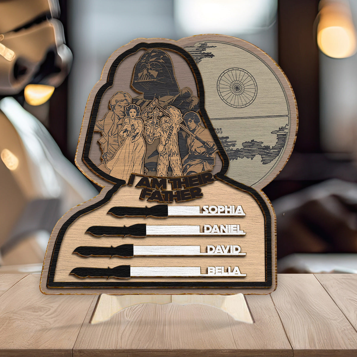 I Am Their Father - Personalized Father 2 Layered Wood Sign / Wood Plaque