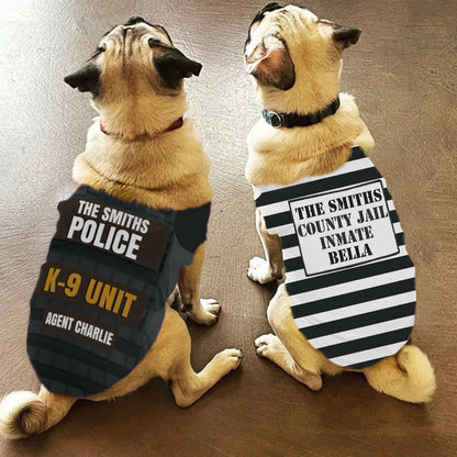 Police Officer K9 Unit Prisoner - Personalized Dog Pet Shirt