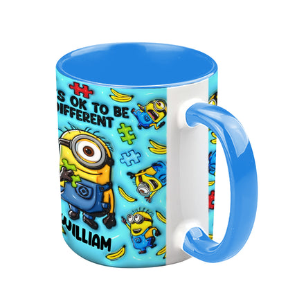 It's Ok To Be Different - Personalized Autism Awareness Accent Mug