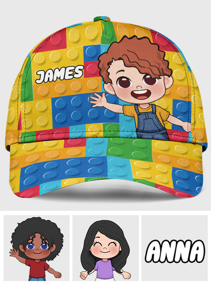 Colorful Puzzle Pieces - Personalized Kid Classic Cap