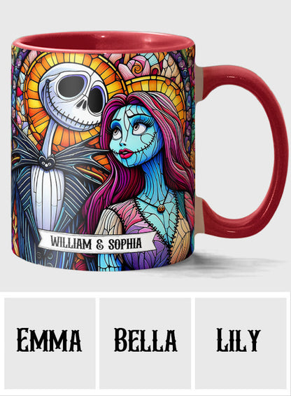 Jack And Sally - Personalized Nightmare Accent Mug