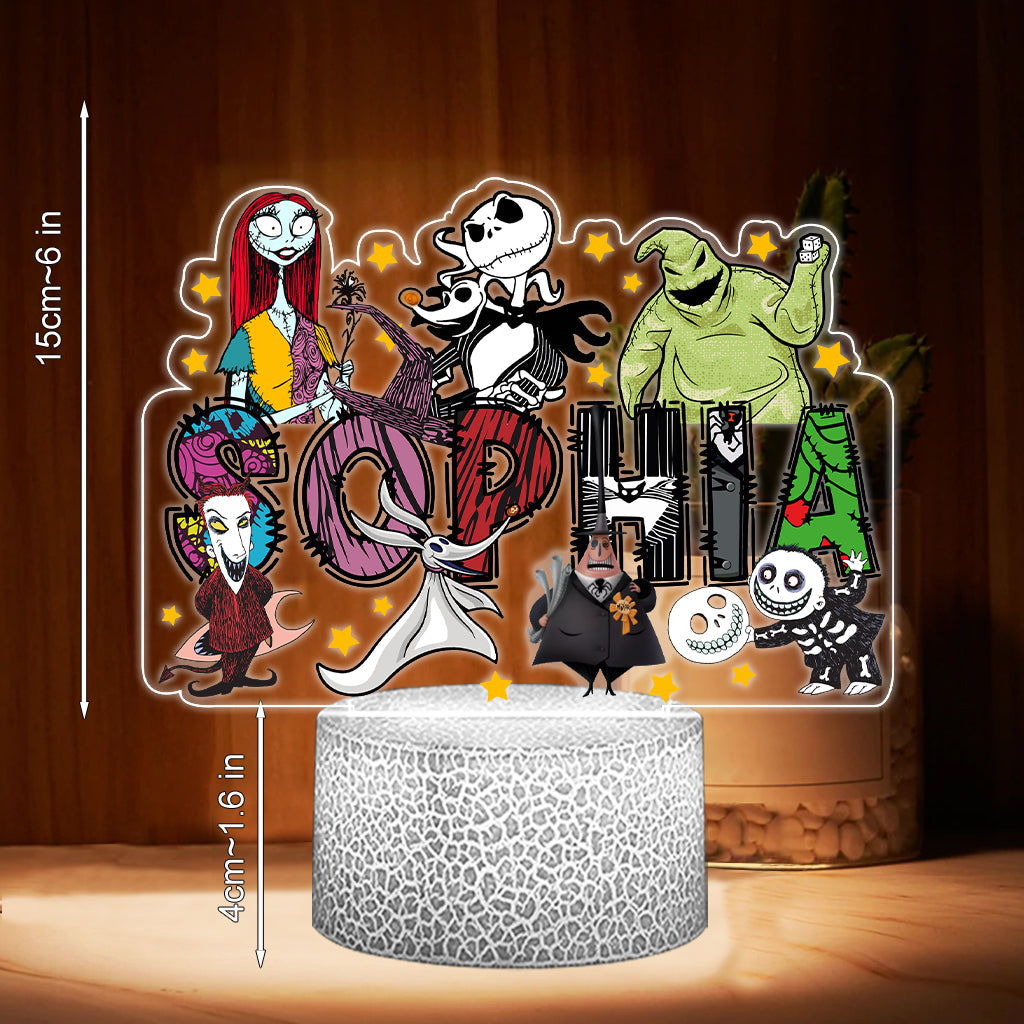 The Nightmare - Personalized Nightmare Shaped Plaque Light Base
