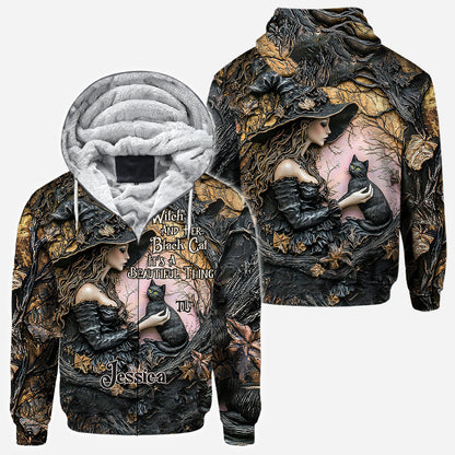 A Witch And Her Black Cat It's A Beautiful Thing - Personalized Witch All Over Shirt